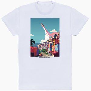 Camiseta "Voo da Comunidade" Plano de Voo - Branca